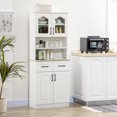 thumbnail image 2 of HOMCOM Armoire de Rangement de Cuisine avec Étagères Ajustables, Comptoir, 2 of 10