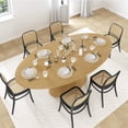 thumbnail image 2 of MAYEERTY Modern 72*37*30" Oval Natural Wood Dining Table, Seats 6, for Contemporary Dining Spaces, 2 of 8