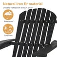 thumbnail image 6 of NiamVelo Outdoor Adirondack Chairs Set of 2, Folding Lounger Chair for Lawn,Outdoor,Patio,Fire Pit Seating Accent Furniture w/Natural Finish Weather Resistant, Wooden， Black, 6 of 10