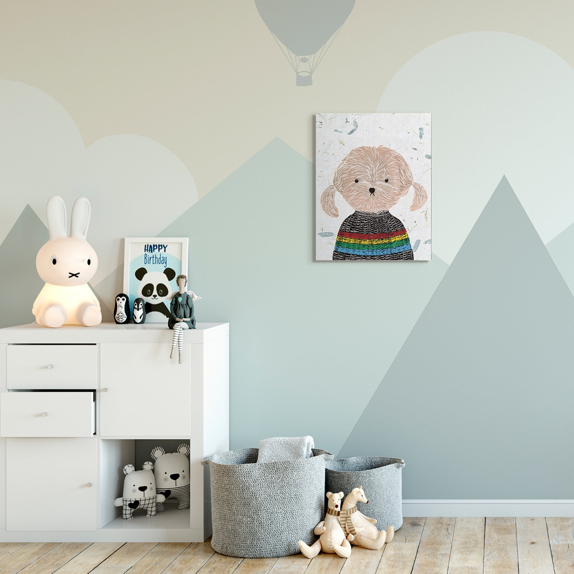 Stupell Home Décor Hipster Dog Knit Shirt Poodle Funny Animal Painting Canvas Wall Art by Melissa Wang