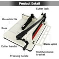 thumbnail image 6 of Heavy Duty Paper Cutter, 12" Guillotine Paper Cutter,500 Sheets Capacity Paper Trimmer with Double Safety Protection&Durable HSS Blade for Cutting Paper, Leather, PVC,Non-Woven Fabrics,for Office Home, 6 of 6