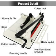 17 inch Guillotine Paper Cutter,500 Sheets Capacity Heavy Duty Paper Trimmer with Double Safety Protection&Durable HSS Blade
