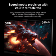 Pixio PX279 Prime Neo 27 inch 240Hz Refresh Rate FHD 1080p Resolution Fast IPS Panel 1ms GTG Response Time Gaming Monitor with Adaptive Sync