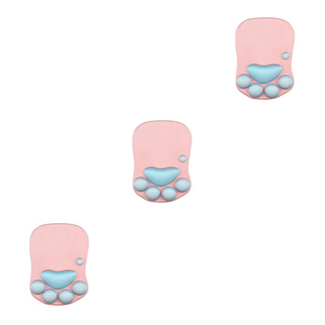 Wweixi Unique Mouse Mat With Wrist Support For Safe And Comfortable Cute And Stylish DS-011 pink blue 3Set