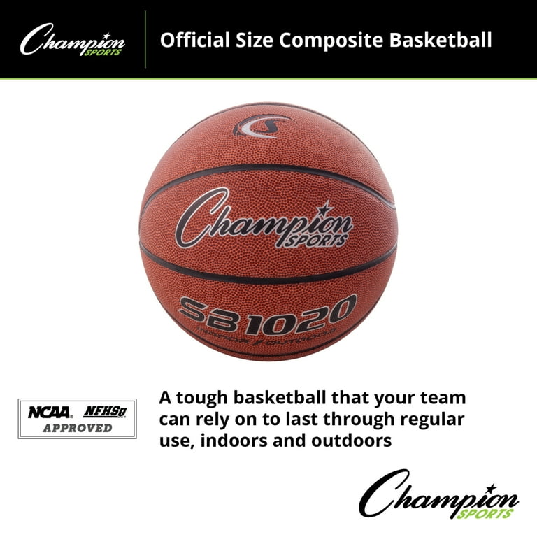 Champion Sports-SB1020 Composite Game Basketballs, Composite