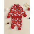 thumbnail image 4 of Baby Toddler Boys Christmas Pants Clothing Sets 0 6 12 18 24 Months 2T 3T Long Sleeve Round Neck Santa Claus Print Sweatshirt Pants Outfits, 4 of 9
