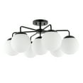 thumbnail image 2 of Safavieh 12.25" Camdyn Modern Iron Flush Mount Lights, Black, 2 of 7