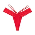thumbnail image 3 of Ashirexll Plus Size Underwear for Women, Ladies Underwear Panties, Thong with Lace Playful Low Waist Thin Belt, 3 of 3