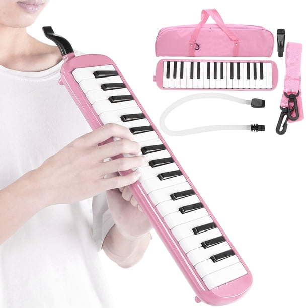 Instrumento Musical Melódica de 32 Teclas, Diseño Compacto, Hermoso Sonido, Adecuado para Principiidas, Educación musical con boquilla de Corneta