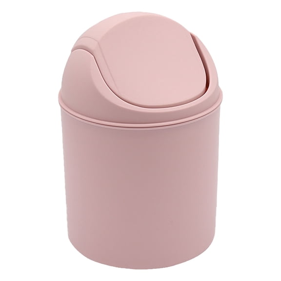 Nnndbs Mini Desktop Can with Flip Lid, Small Wastebasket for Office Desk Bathroom Vanity, Cute Table Garbage Bin for Bedroom Kitchen Car
