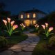 thumbnail image 4 of Artificial Solar Light Ground Stake Fake Flower For Garden Outdoor Faux With LED Lamp Waterproof Yard Decoration For Patio, 4 of 6