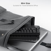 RK ROYAL KLUDGE F68 60% Foldable Low Profile Mechanical Keyboard, Wireless Mechanical Keyboard with Aluminum Body, Built-in Stand Holder, White Backlit, 68 Keys