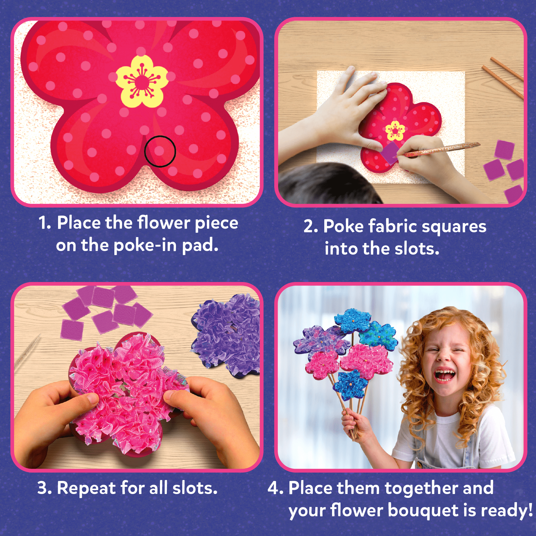 Skillmatics Poke in Art, Flower Bouquet, Creative Activity Sets for Kids, Mess-Free, DIY Craft Kit, Ages 4 to 9
