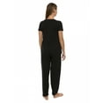 thumbnail image 2 of Pajama Set PJ Cotton Lounge Sleep Wear V-Neck Top & Long Pants by Lunarable, 2 of 3