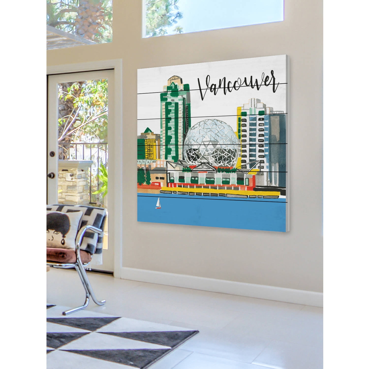 Marmont Hill "Vancouver Lakeview" by Molly Rosner Painting Print on White Wood