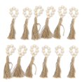 thumbnail image 1 of Hechos A Mano Con Cuentas De Madera Con Borla Para Decoración De Mesa De Comedor 12 Servilleteros Yuarrent HA037550-00, 1 of 6