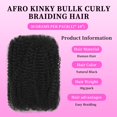 thumbnail image 2 of Extensiones de cabello Geogroket Afro Kinkys Bulk Human Hair 30g, 2 of 7