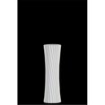 thumbnail image 1 of Urban Trends Collection 53018 Ceramic Round Vase with Slanting Lines Design, White - Small, 1 of 1