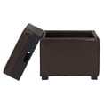 thumbnail image 4 of Cameron Square Bicast Leather Storage Ottoman with tray, Brown, 4 of 8