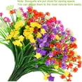 thumbnail image 4 of Casewin 10pcs Artificial Flowers for Outdoor Decoration, UV Resistant Plastic Flowers Outdoors, Fake Plants in Bulk for Garden Courtyard Farmhouse Porch Home Decoration (5 Colors), 4 of 8