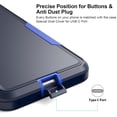 thumbnail image 5 of for Moto G Play 2023 Case, [Shockproof] [Dropproof] [Tempered Glass Screen Protector],Heavy Duty Protection Phone Case Cover for Motorola G Play 2023 (Navy DarkBlue), 5 of 7