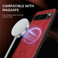 thumbnail image 6 of Allytechgroup Magnetic for Google Pixel 9 / 9 Pro Case, Compatible with MagSafe Support Magnetic Car Phone Mount PU Leather Slim Phone Case for Women Men for Google Pixel 9 / 9 Pro, Winered, 6 of 9