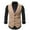 Khaki, variant on Men's Coats And Jackets Hooded Men's Single-Breasted Vest Gilet Fit Breathable Business Casual Streetwear Jacket Black XXXL JE