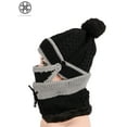 thumbnail image 6 of Luxtrada 2-in-1 Womens Men Winter Scarf Set Winter Hats for Women Warm Cute Fashionable Thickend Knitted Hat Scarf Face Cover Outdoor Winter Skiing Cap Black, 6 of 6