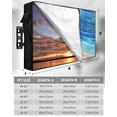 thumbnail image 7 of Outdoor TV Cover 52 to 55 Inch Weatherproof, Blue Coastal Beach Waterproof TV Screen Protector for Outside Decor with Zipper and Pocket 52"L x 30"H , Vintage Gradients Ocean Waves, 7 of 7