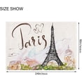 thumbnail image 3 of SKYSONIC Toilet Bathroom Rugs Sets 2 Piece, Eiffel Tower Painting Soft Absorbent Fluffy Toilet Mat Set Non-Slip Rubber Backing Bath Mats for Bathroom,23.6"x15.7"+17.3"x13.4", 3 of 7