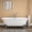 White-Gray, variant on Vintage Tub & Bath Cambridge 72 Inch Cast Iron Double Ended Clawfoot Tub - Rim Faucet Drillings