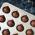 thumbnail image 3 of CHEFMADE Muffin Cake Pan, 12-Cavity Non-Stick Chestnut-Shaped Bakeware, Dishwasher Safe Oven Baking Pan (Champagne Gold), 3 of 7