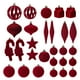 thumbnail image 1 of 28-Pack Flocked Shaped Christmas Balls Decorative Ornaments For Christmas Tree, 1 of 8