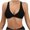 Black, variant on Women's Sports Bra Printing Gathered Together Large Size Daily Bra Underwear No Rims Bras for Women Blue S