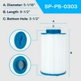 thumbnail image 2 of SpiroPure Replacement for Unicel 5CH-203 Pleatco PLAS35 Filbur FC-0303 Hot Tub Spa Pool Filter Replacement Cartridge, 2 of 7