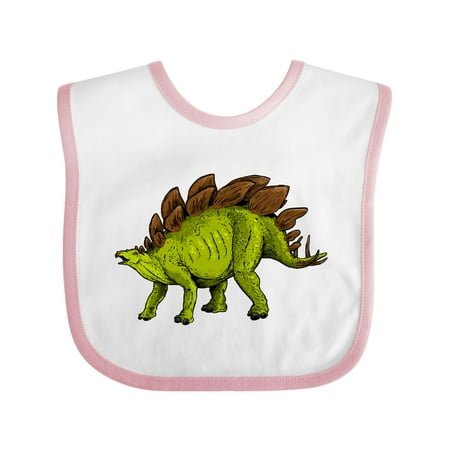 

Inktastic Roaring Happy Stegosaurus Gift Baby Boy or Baby Girl Bib