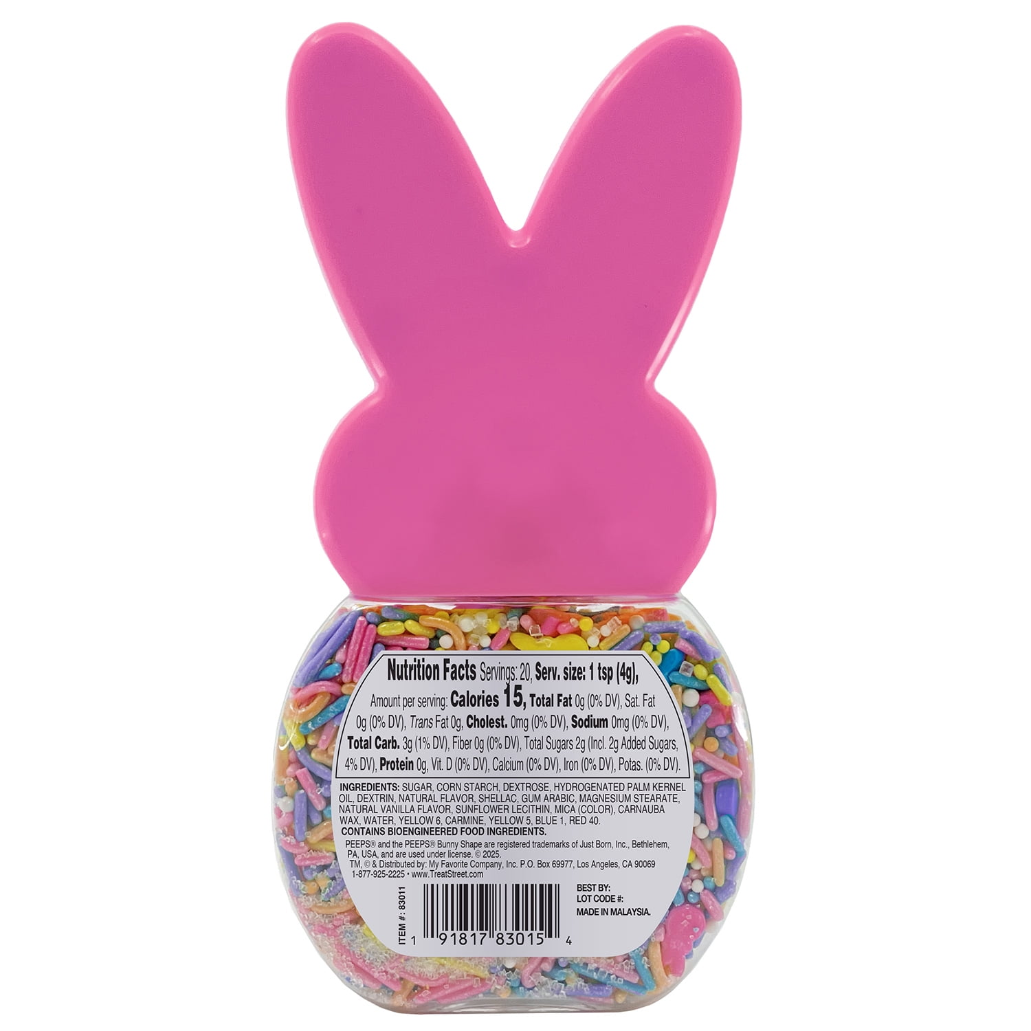 (3 pack) PEEPS Easter Marshmallow Flavored Multicolor Sprinkles, 2.82oz
