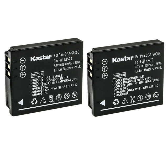 Kastar 2-Pack CGA-S005 Battery Replacement for Panasonic CGA-S005 CGA ...