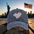 thumbnail image 4 of Yindaity Memorial Day Hats 250 Anniversary USA Hat 1776-2026 Adjustable Embroidered Patriots Eagle Trucker Cap America 250th Mesh-Back Cap for Men Women,Navy, 4 of 5