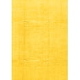 thumbnail image 1 of Ahgly Company Machine Washable Indoor Rectangle Solid Yellow Modern Area Rugs, 2' x 4', 1 of 4