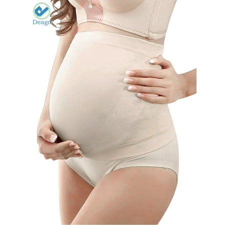 Maternity Belt Back Support Deago Womens Maternity Belt, Breathable Pregnant Belly Band Back Brace Abdomen Waist Support (M, Beige) ()
