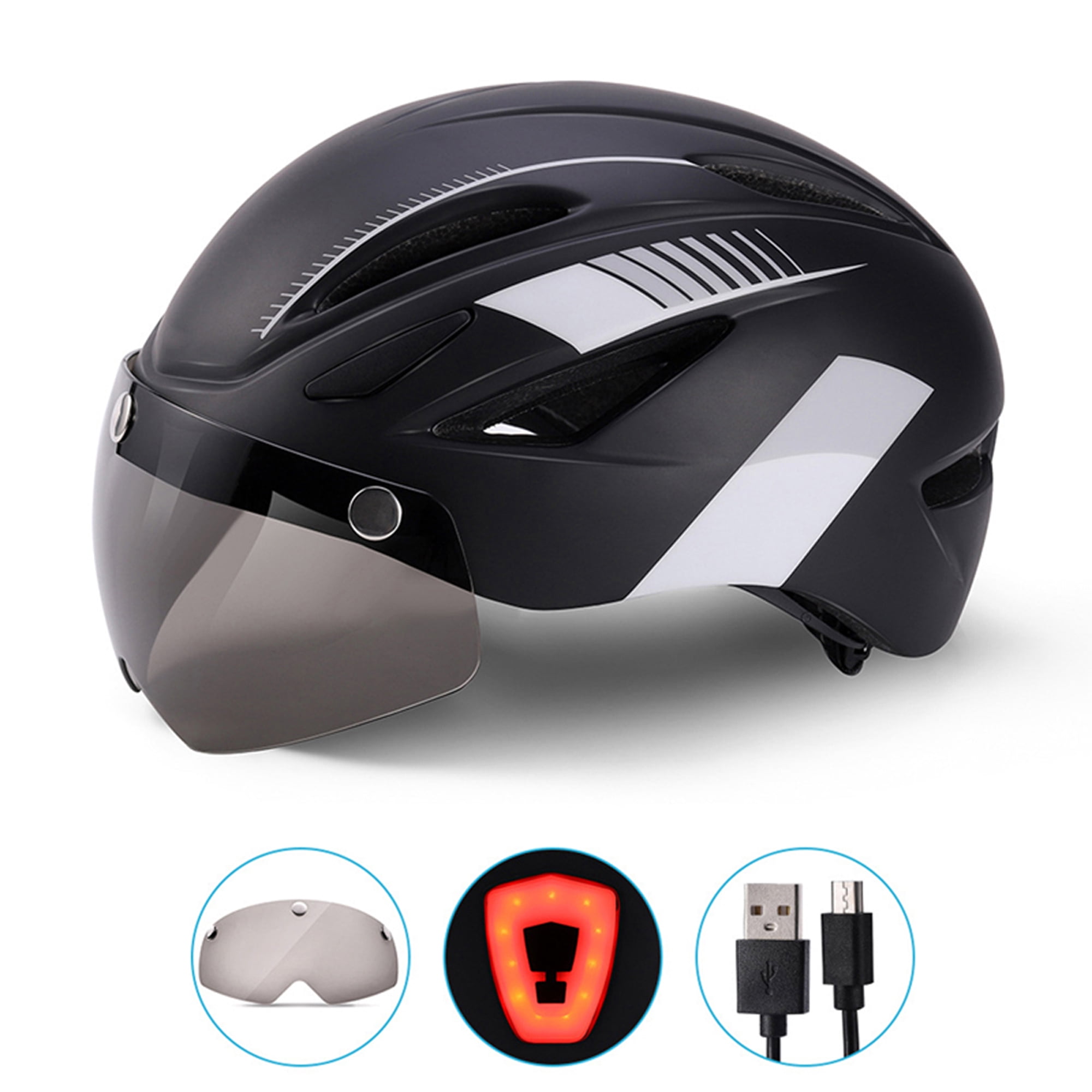 Men's MTB Road Bicycle Helmet With Goggles Lens Cycling Ventilation Bike Helmet Men's MTB Road Bicycle Helmet With Goggles Lens Cycling Ventilation Bike Helmet