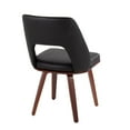 thumbnail image 6 of LumiSource Walnut Bamboo, Black PU Triad Upholstered Chair - Set of 2, 6 of 8