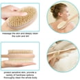 thumbnail image 2 of Body brush for wet or dry brushing with long wooden handle, 2 of 5
