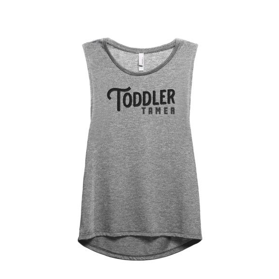 Toddler Tamer Women's Fashion Sleeveless Muscle Workout Yoga Tank Top Heather Grey Grey X-Large