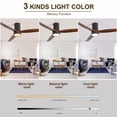 thumbnail image 5 of Tower Fan 52 Inch Flush Mount Ceiling Fan with LED Light and Remote Control Solid Wood Blades,Box Fan, 5 of 9