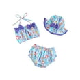 thumbnail image 2 of Yunliwuli Toddler Baby Girls Swimsuit Strawberry/Mermaid Print Bikini 3 Pieces Bathing Suit Summer Beach Outfits Set, 2 of 10