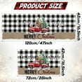 thumbnail image 2 of Christmas Rug Christmas Kitchen Rug Set of 2 Farmhouse Xmas Tree Truck Buffalo Check Mat for Kitchen Bath Room Decoration,17 x 47 in,17 x 28 in, 2 of 6