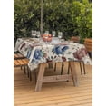thumbnail image 3 of Outdoor Tablecloths with Umbrella Hole & Zipper, Spring Flowers Rectangle Tablecloth 52x70 Inch, Farmhouse Botanical Seasonal Floral Herbs Waterproof Table Cloth, Patio/Pool/Picnic Table Covers, 3 of 8