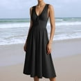 thumbnail image 1 of Vestido Largo de Tirantes Para Mujer, Elegante, Informal, de Verano, Con Detalle de Lazo, Color Puro, Conjuntos Versátiles., 1 of 3